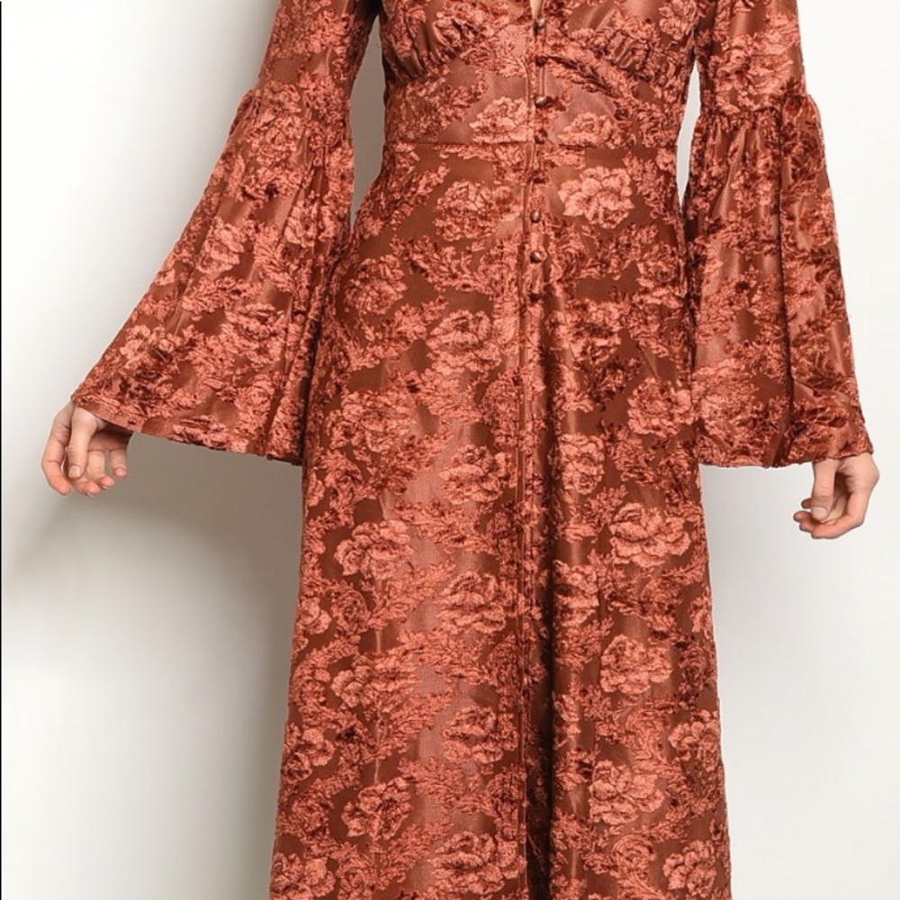 LAST 1❤️EARTH RUSTIC BRICK TONE KIMONO - Picture 2 of 8